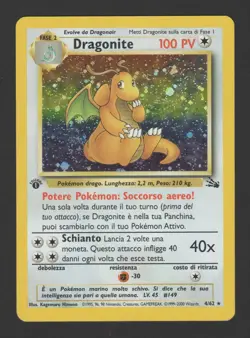 Dragonite Holo Fossil 1ª Edizione 4/62 ITA - Carta Pokemon Rara Olografica - Image 1