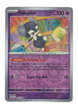 Indeedee Reverse Holo Uncommon NM #093/191 Pokemon Surging Sparks S&V - Image 1