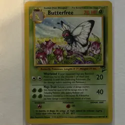 Butterfree 34/130 Uncommon Regular Base Set 2 Stage 2 70 HP Pokemon Card - Image 1