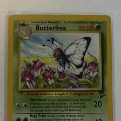 Butterfree 34/130 Uncommon Regular Base Set 2 Stage 2 70 HP Pokemon Card - Image 2