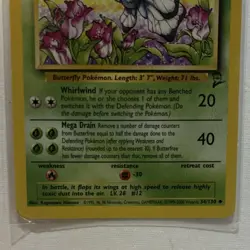 Butterfree 34/130 Uncommon Regular Base Set 2 Stage 2 70 HP Pokemon Card - Image 3