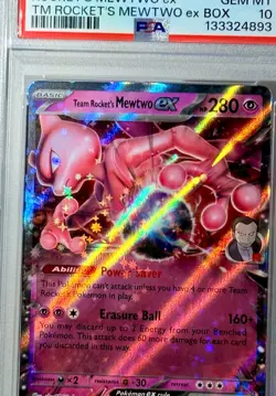 PSA GM 10 POKEMON “MEWTWO ex Box” #205 SVP EN Team Rocket *PSA GEM MINT 10* - Image 1