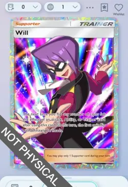 Pokemon TCG POCKET - Will 2 Full Art⭐, Wisdom of Sea and Sky, English - Image 1