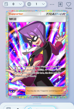 Pokemon TCG POCKET - Will 2 Full Art⭐, Wisdom of Sea and Sky, English - Image 3
