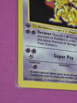 Pokemon Cards 1st Edition Shadowless Kadabra 32/102 Base Set NM - Image 4
