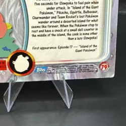 #79 Slowpoke - Pokemon Topps Silver Holo Card - Blue Logo LP/MP - Image 4