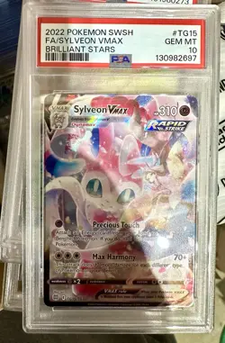 2022 Pokemon Brilliant Stars Trainer Gallery Sylveon Vmax #TG15 PSA 10 Gem Mint - Image 4