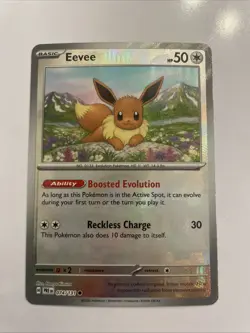 Pokemon Eevee TCG Reverse Holo Card 074/131 Prismatic Evolutions Pokeball - Image 1