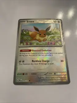 Pokemon Eevee TCG Reverse Holo Card 074/131 Prismatic Evolutions Pokeball - Image 3