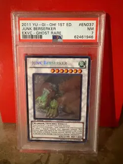 Yu-Gi-Oh! Junk Berserker - Ghost Rare 1st Edition - PSA 7 - EXVC-EN037 - Image 1