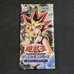 Yu-Gi-Oh! Limited Edition 3 Booster Pack Japanese Yami Yugi New Unopened Sealed - Image 1
