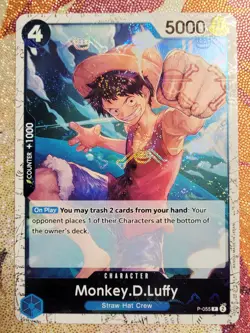 One Piece PRB-01 The Best Pirate Flag Foil Monkey D.Luffy P-055 English - NM - Image 1