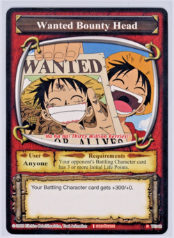 Monkey D. Luffy Vintage One Piece The Quest Begins Wanted Bounty Head 2005 NM - Image 1