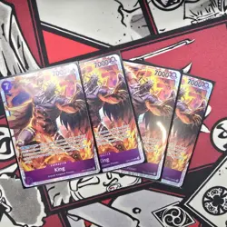 One Piece - Romance Dawn - OP01-096 King SR English x4 Playset - Image 1
