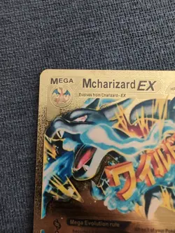 Mcharizard EX Gold Foil Fan Art Textured Collector Pokemon Card HP230 - Image 2