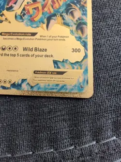 Mcharizard EX Gold Foil Fan Art Textured Collector Pokemon Card HP230 - Image 4