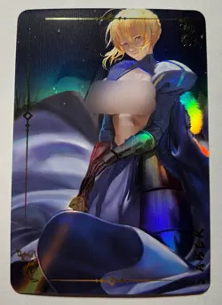 SEXY HEROINE WAIFU Artoria PendragonFATE ACG PREMIUM HOLOFOIL CARD NM - Image 1