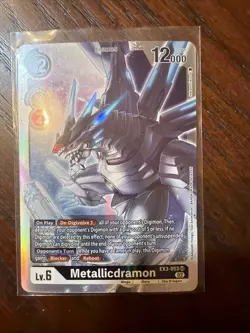 Digimon Card Game Metallicdramon EX3-053 SR Draconic Roar NM - Image 1