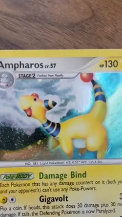 Ampharos 1/127 Holo Rare Platinum Pokemon Card LP Lightly Played - Image 3