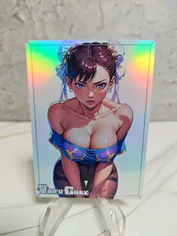 Chun li Trading Card Waifu Goddess Story Anime Girl holo Karte Manga Full Art - Image 1