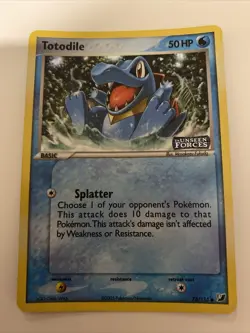 Totodile - 78/115 - Stamped Holo - Ex Unseen Forces - Pokemon Card - Image 1