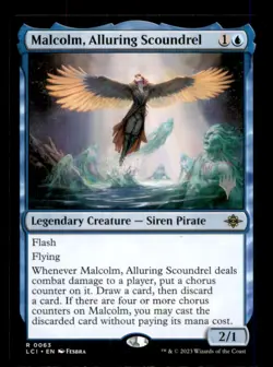 Malcolm, Alluring Scoundrel LP Light Play The Lost Caverns of Ixalan MTG [12332] - Image 1