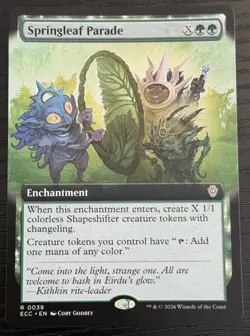 Springleaf Parade (Extended Art) Lorwyn Eclipsed Commander MTG NM - Image 1