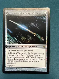 MTG FOIL Tatsumasa, The Dragon’s Fang Champions Of Kamigawa NM - Image 1