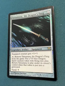MTG FOIL Tatsumasa, The Dragon’s Fang Champions Of Kamigawa NM - Image 3