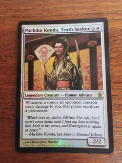 Michiko Konda, Truth Seeker Kamigawa FOIL LP MTG Magic the Gathering - Image 1