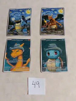 4 Pokemon x Van Gogh Black Star Promo ACG Art Card - read description - Image 1