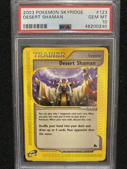 2003 Pokemon Skyridge Desert Shaman 123/144 PSA 10 Gem Mint - Image 1
