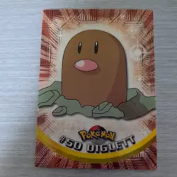 Pokemon 1999 Diglett 50 Topps Series 1 3rd Print Green Logo LP - Image 1