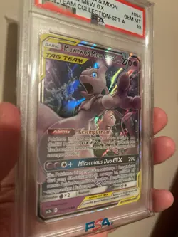 TCG POKEMON MEWTWO & MEW GX #054 SUN & MOON IDN PSA 10 RARE - Image 4