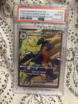 Pokemon 2025 Cynthia's Garchomp EX Premium Collection PSA 10 Black Star Promo - Image 1
