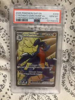 Pokemon 2025 Cynthia's Garchomp EX Premium Collection PSA 10 Black Star Promo - Image 3