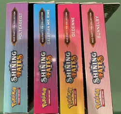 NEW Pokemon TCG: Complete Set of 4 Shining Fates Mad Party Pin Collections - Image 2