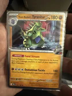 Pokemon Center Team Rocket's Tyranitar 096/182 Destined Rivals Promo Sealed - Image 1