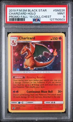 Pokemon Charizard SM226 Black Star Holo 2019 Fall Promo Chest Charizard PSA 9 - Image 1