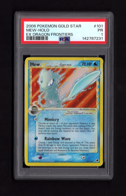 PSA 1 PR 2006 Pokemon EX Dragon Frontiers Mew GOLD STAR 101/101 Delta Species - Image 1