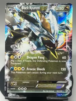 Pokemon TCG Black Kyurem EX 101/149 Boundaries Crossed Ultra Rare MP - Image 1