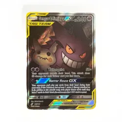Gengar & Mimikyu GX TAG TEAM Ultra Rare Full Art Holo 165/181 Sm-Team Up Pokemon - Image 1