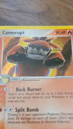 Camerupt 4/107 EX Deoxys (2005) Holo Rare Unique Art Card Pokemon TCG - Image 3
