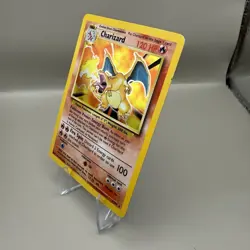 Pokemon TCG Charizard 4/102 Base Set Unlimited Holo Rare HP Vintage WOTC - Image 2