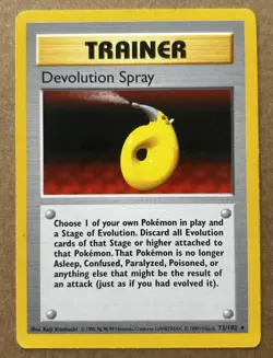 Devolution Spray 72/102 Base Set Shadowless Regular Rare Pokemon TCG - Image 1