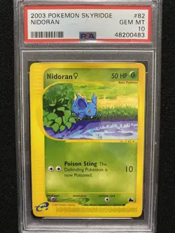 2003 Pokemon Skyridge Nidoran 82/144 PSA 10 Gem Mint - Image 1