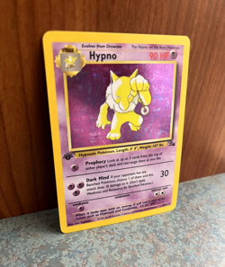 1999 Pokemon Fossil 1st Edition HOLO - Hypno 8/62 Rare, Vintage TCG (LP) - Image 2