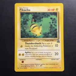 Pokemon Vintage Promo #27 Pikachu Wotc Black Star Movie Promo 2000 - Image 1