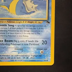 Pokemon Vintage Southern Islands Lapras 12/18 Rare WotC Promo - Image 5