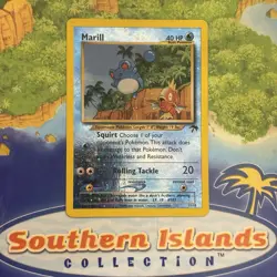 Pokemon Vintage Southern Islands Reverse Holo Marill 11/18 Rare WotC Promo - Image 1